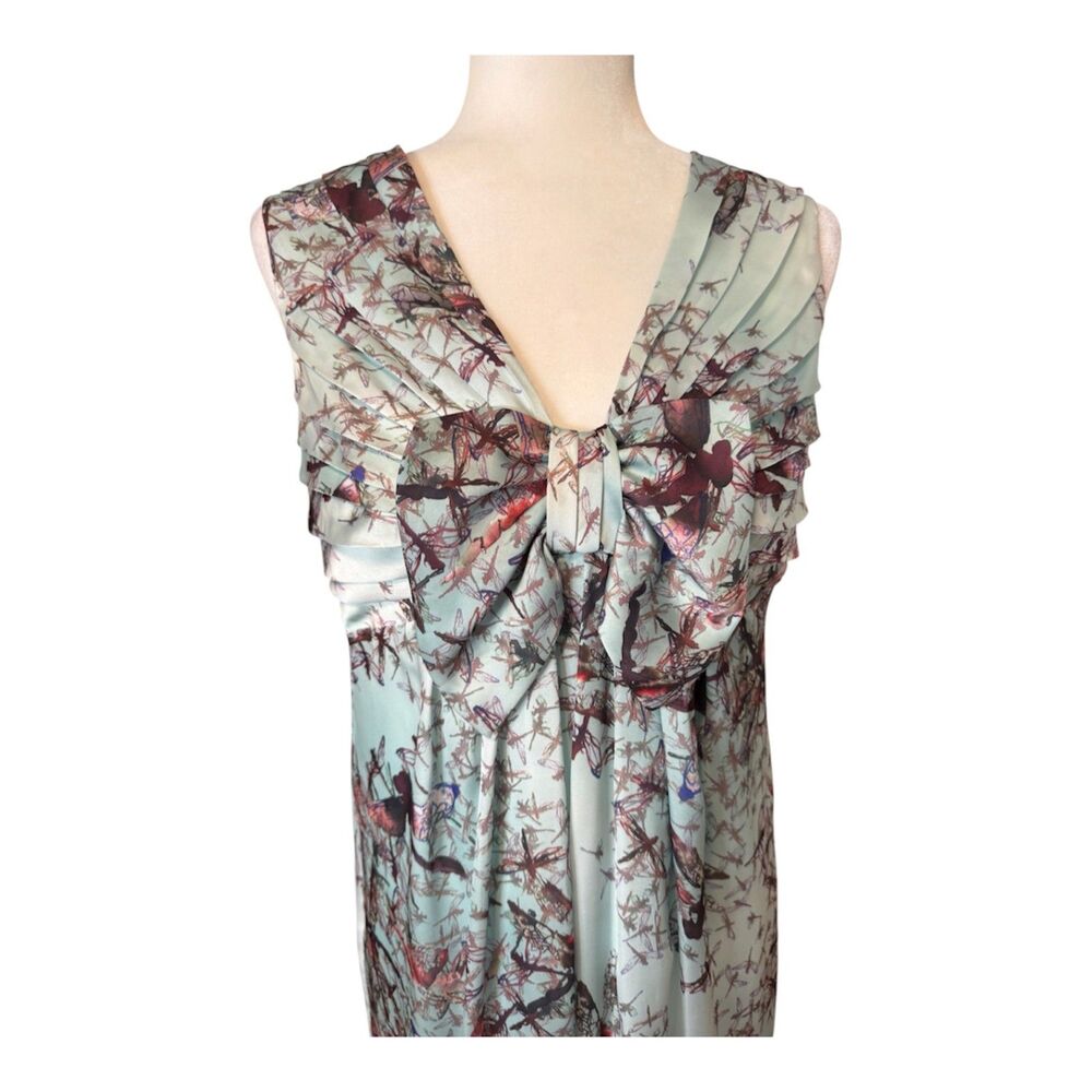 Ted Baker | Carii Dragonfly Bow Tie Dress Size Ted 3 US 8 Sleeveless Open Back - Picture 5 of 9